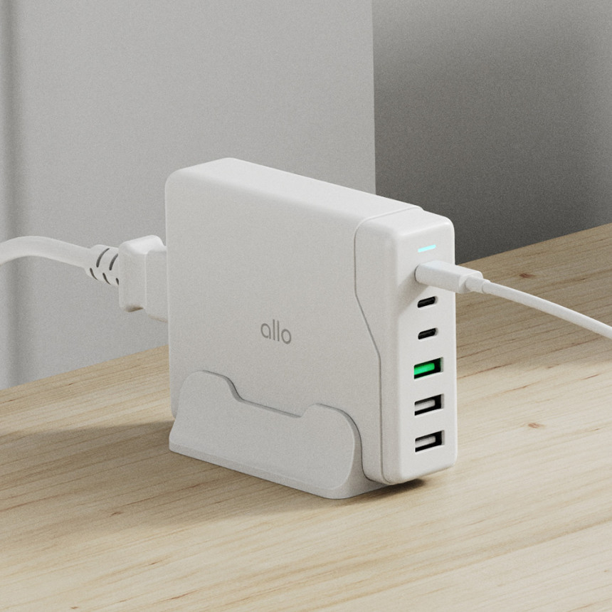알로코리아 100W GaN 접지형 6포트 PD C타입 초고속 멀티 충전기 UC6100GPD 사진 6