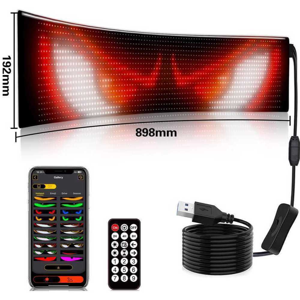 화물차 눈모양 LED 앞유리 조명 대형 트럭 램프 튜닝 120x595mm - 상세 이미지 2