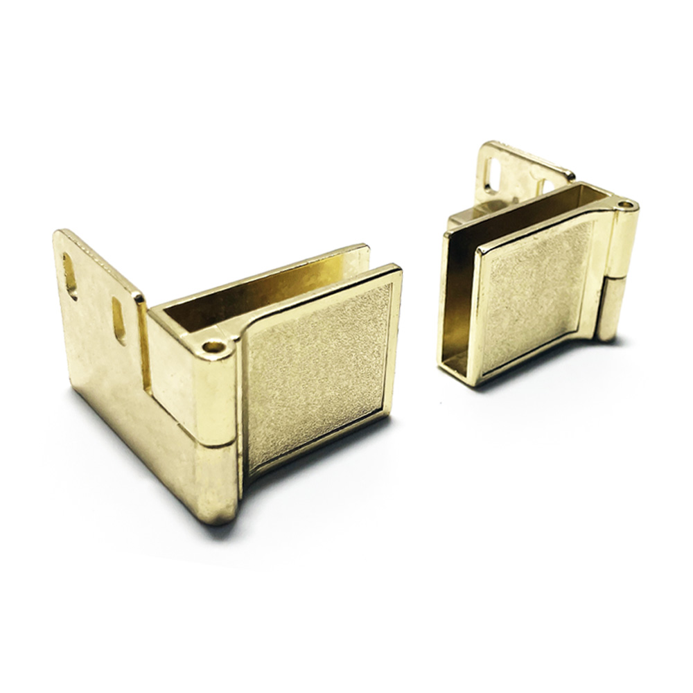 헤펠레 유리문 사각경첩 상하세트 골드 인셋 인도어 장식수납장 진열장 가구힌지 무타공 5mm