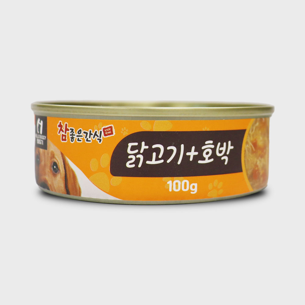 헬로도기 강아지캔 강아지통조림 유동식 애견 습식 사료 간식 닭고기+구기자, 100g, 1개 - 상세 이미지 5