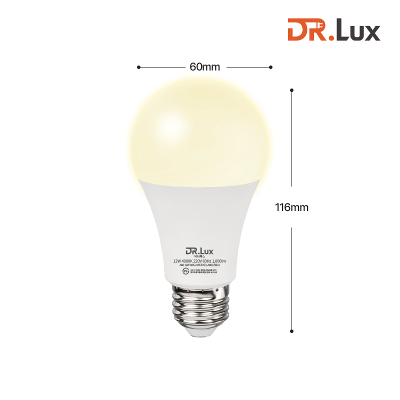 LED 전구 램프 12W, 주백색, 60개