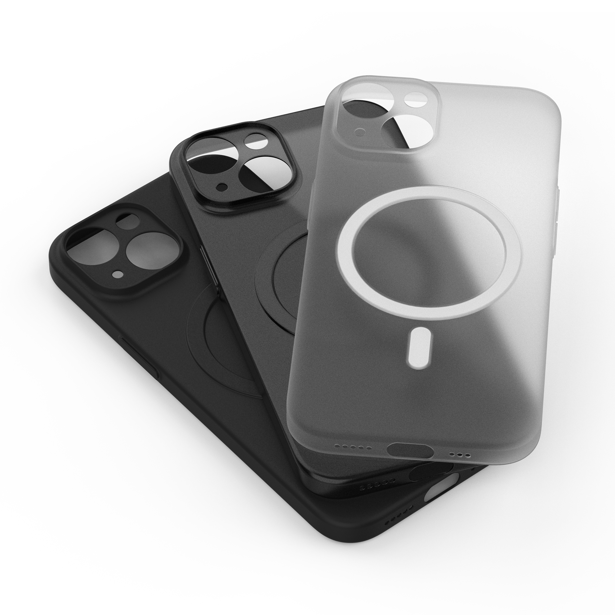 고스트핏 매트 투명 아이폰 맥세이프케이스 변색없는케이스 그레이, 아이폰15 - 상세 이미지 4