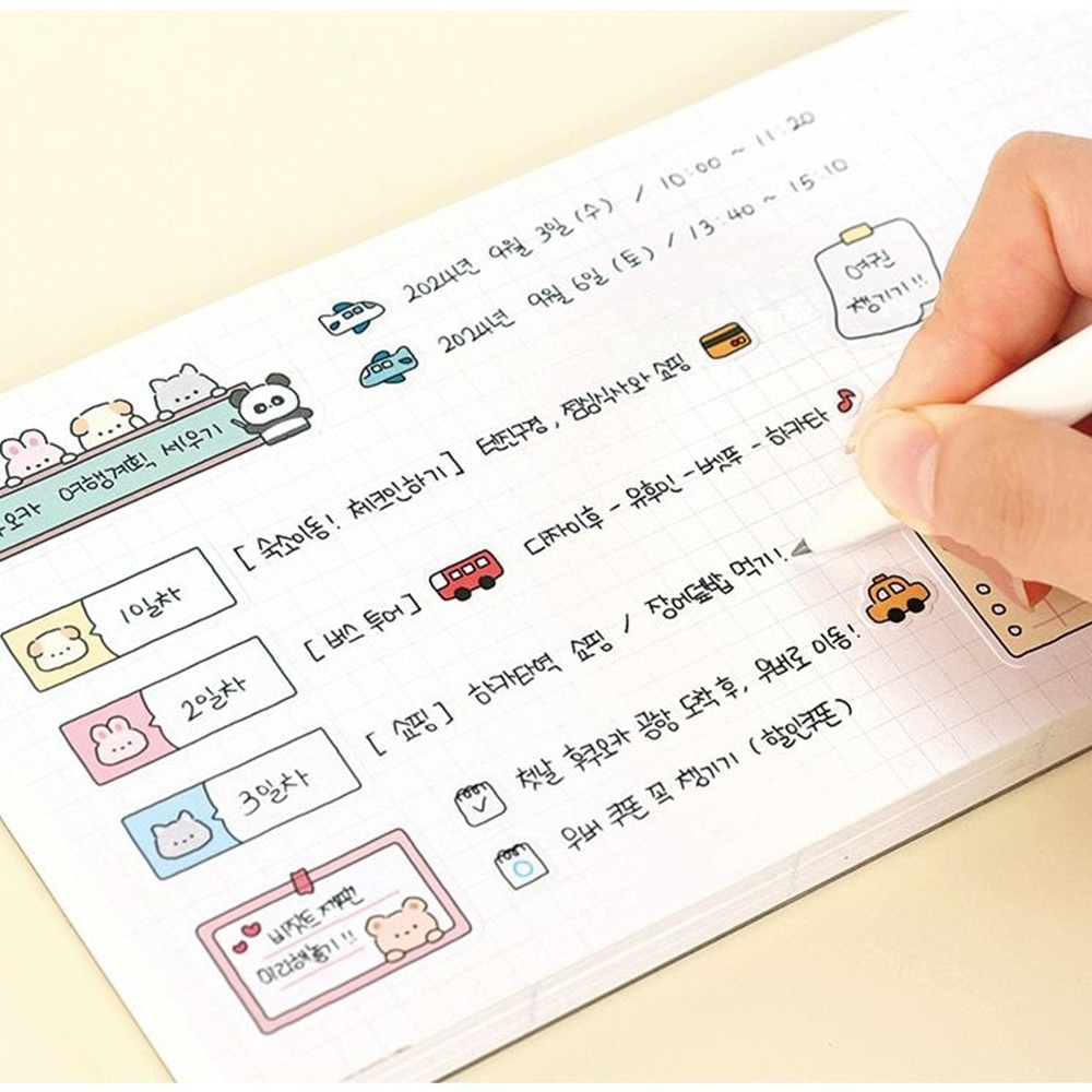 뽀시래기친구들 모조지 스티커 팩 8장 세트 다꾸 폰꾸 폴꾸 스꾸 - 상세 이미지 5