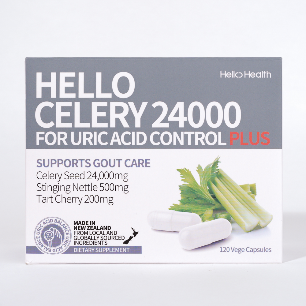 헬로헬스 요산 유릭애시드 컨트롤 셀러리 24000 120캡슐 uricacid 샐러리 타트체리 - 상품 이미지