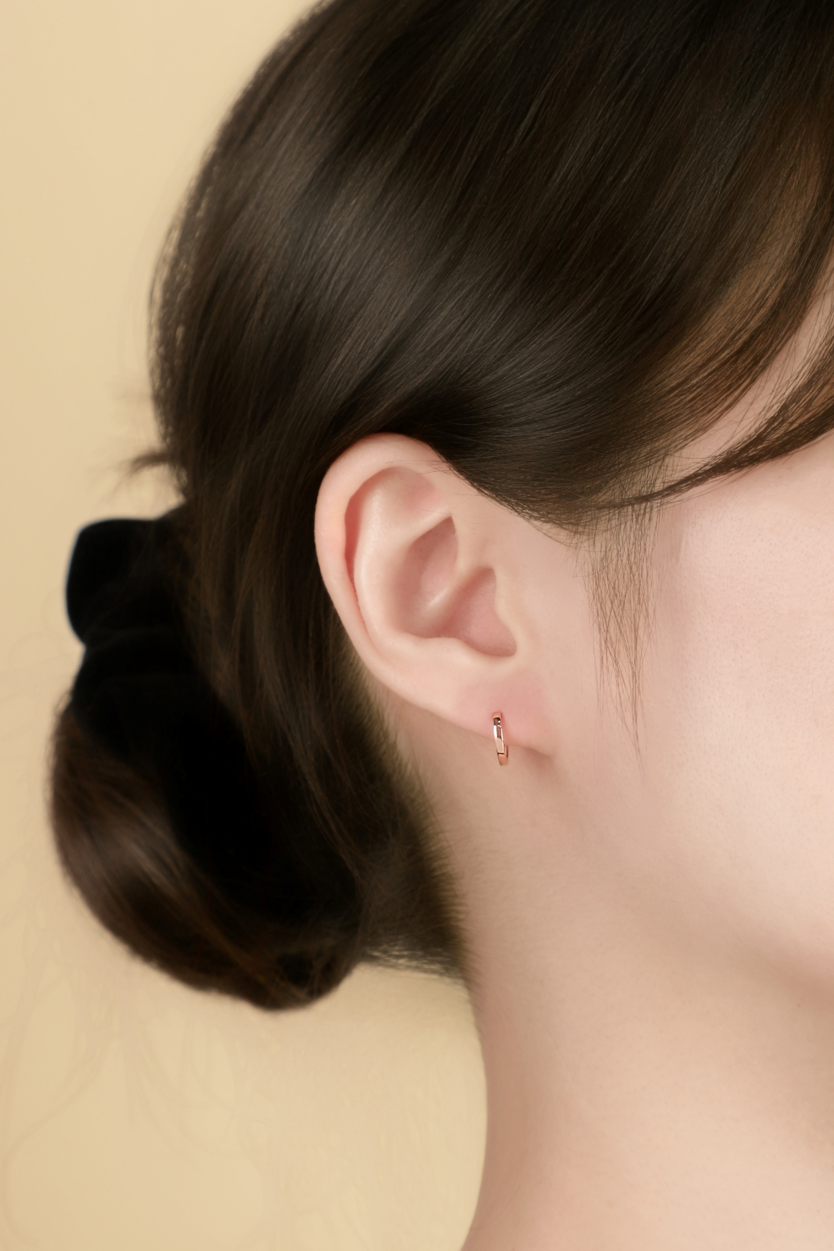 14k 베이직 원터치 링 귀걸이 6mm, 8mm, 10mm 이너컨츠 아웃컨츠 귓바퀴 데일리 기본 골드 이미지 8
