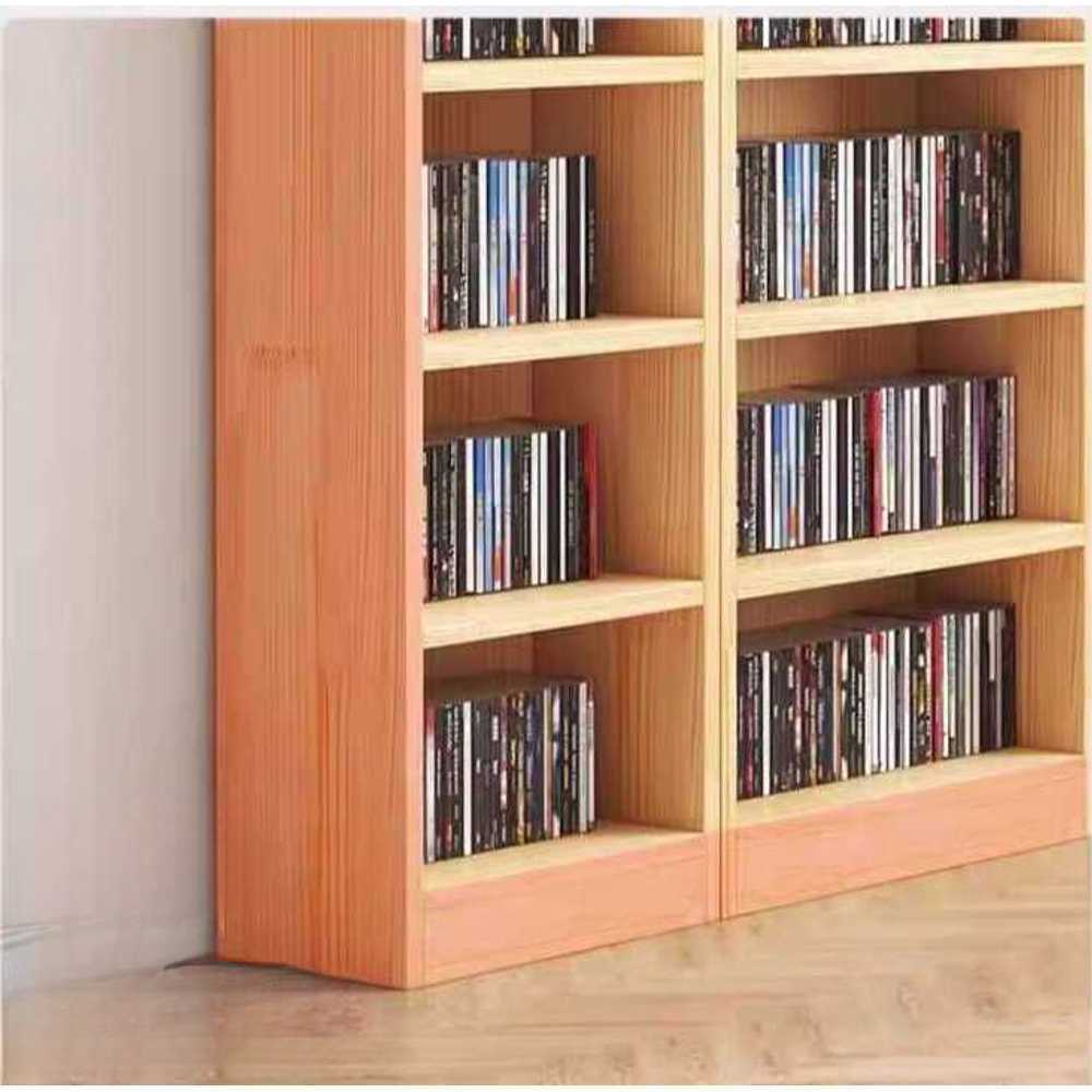 CD DVD 정리 선반 북카페 정리랙 슬림형 보관 정리대 전나무 180x40x20cm (7단) - 상세 이미지 4