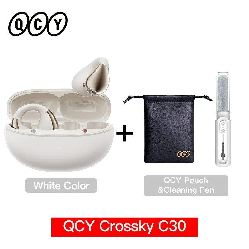 QCY Crossky C30 스포츠 오픈형 블루투스5.4 이어폰 이중 연결 무선 TWS 이어 클립 Black 해외 배송 제품입니다. - 상품 이미지