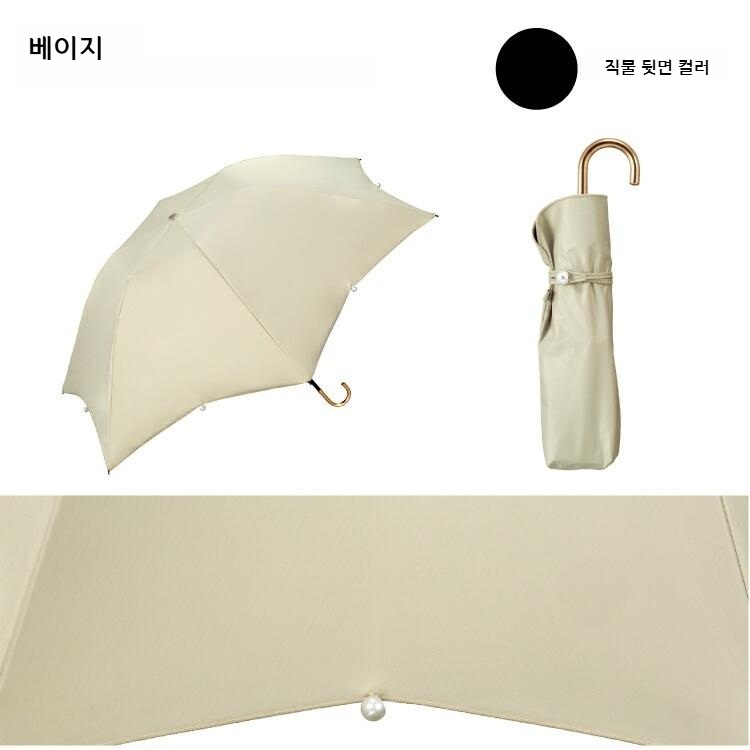 Wpc 차광 펄 미니 접이식 양산 양우산 일본양산 UV차단 더스티핑크 - 상세 이미지 3