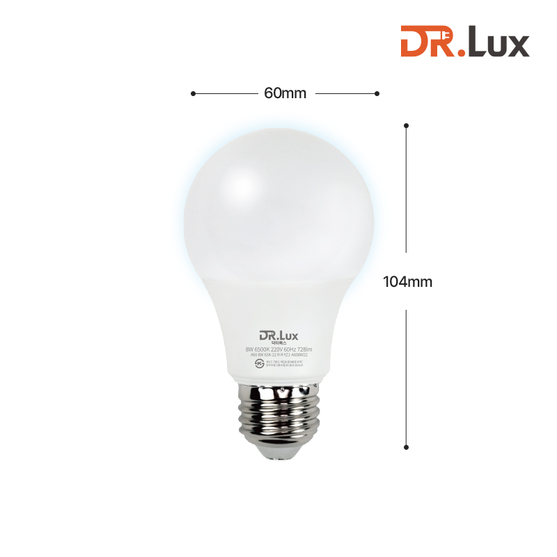 LED 전구 램프 8W, 주광색, 1개