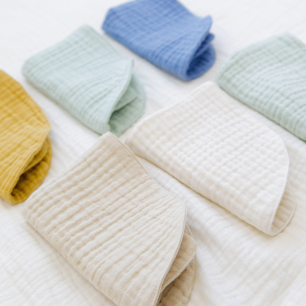 6중 요루거즈 턱받이 사계절 신생아 아기 빕 침받이 순면