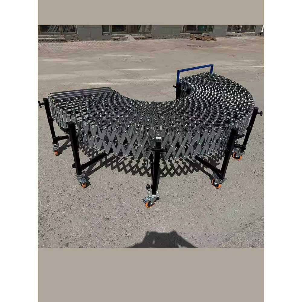 롤러 컨베이어 자바라 접이식 이송 장비 설비 운반대 강화형 폭 60cm - 상세 이미지 4