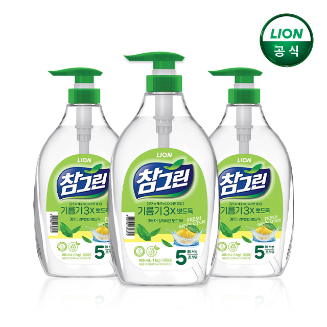 참그린 기름기뽀드득 주방세제 1kg x 3개 본품