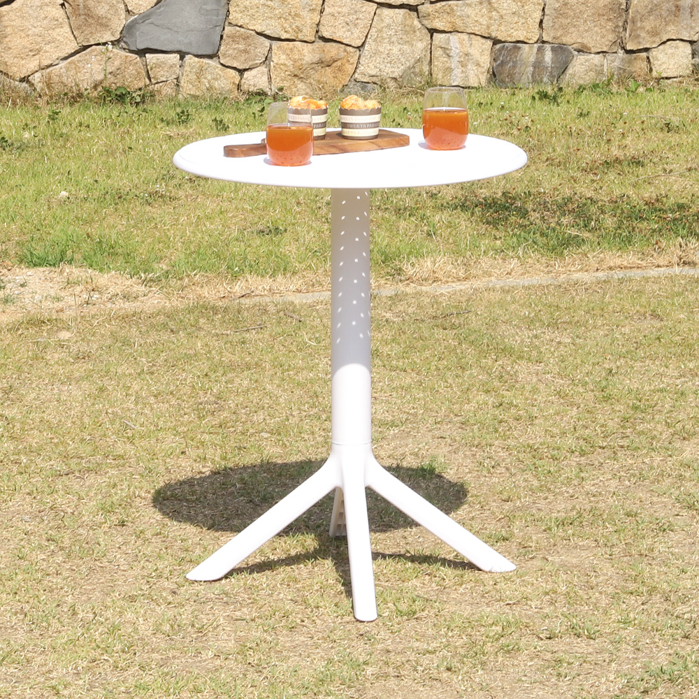 피키 카페 테라스 정원 플라스틱 테이블 화이트