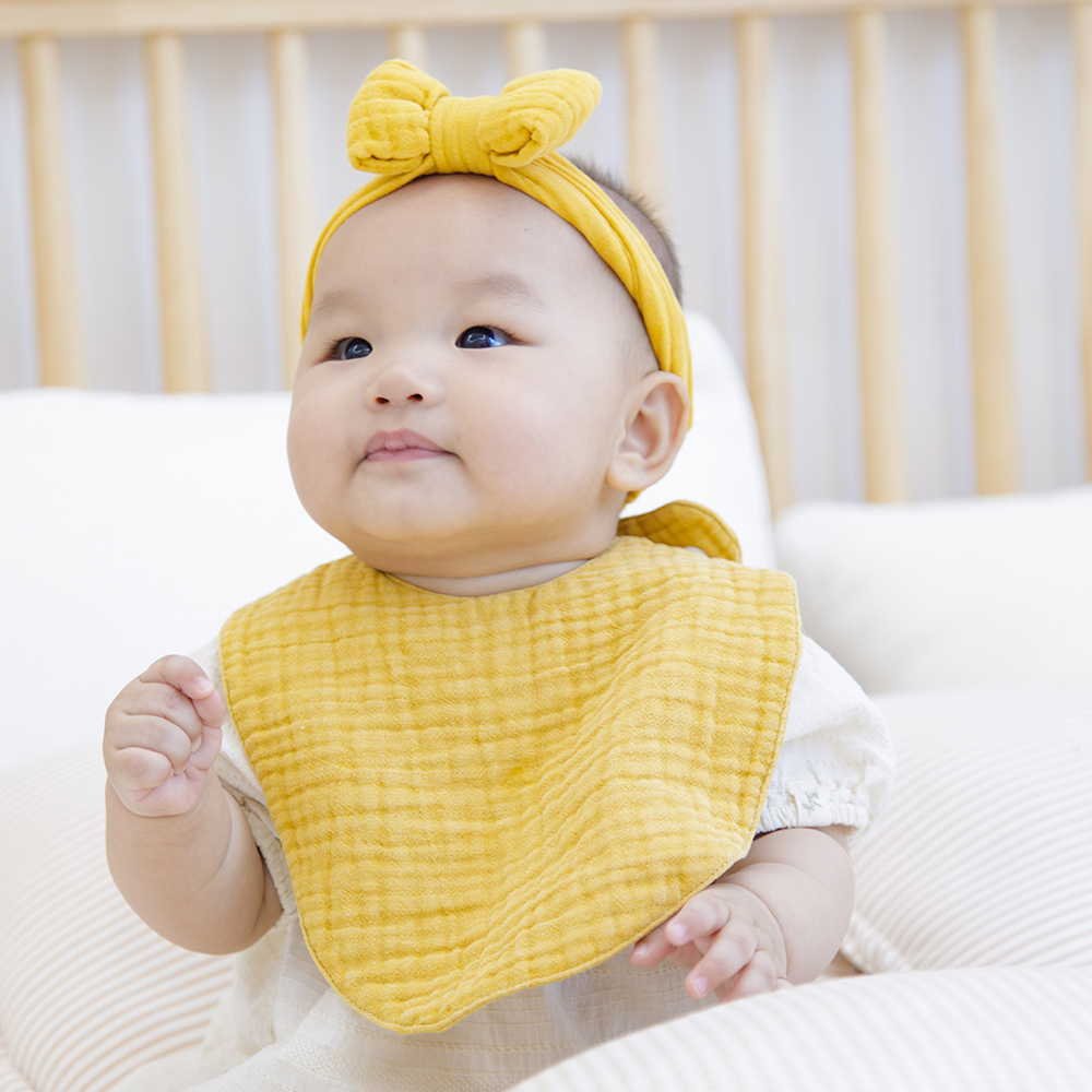 6중 요루거즈 턱받이 사계절 신생아 아기 빕 침받이 순면