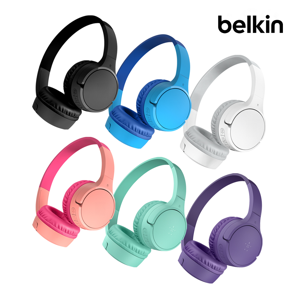 벨킨 사운드폼 미니 어린이 무선 블루투스 헤드폰 C타입 AUD002V3 제품 이미지