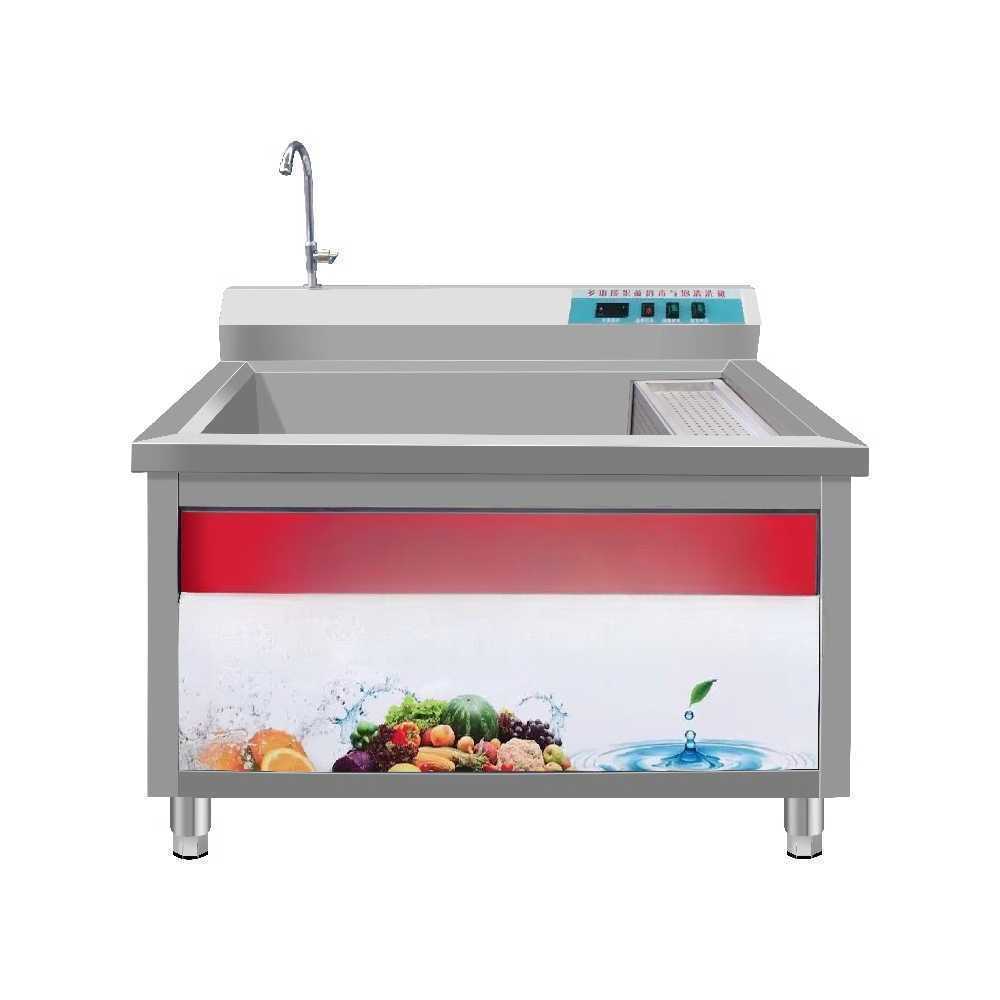 업소용 자동 야채세척기 채소 과일 세정 물살 회전 야채세척기-100cm - 상품 이미지