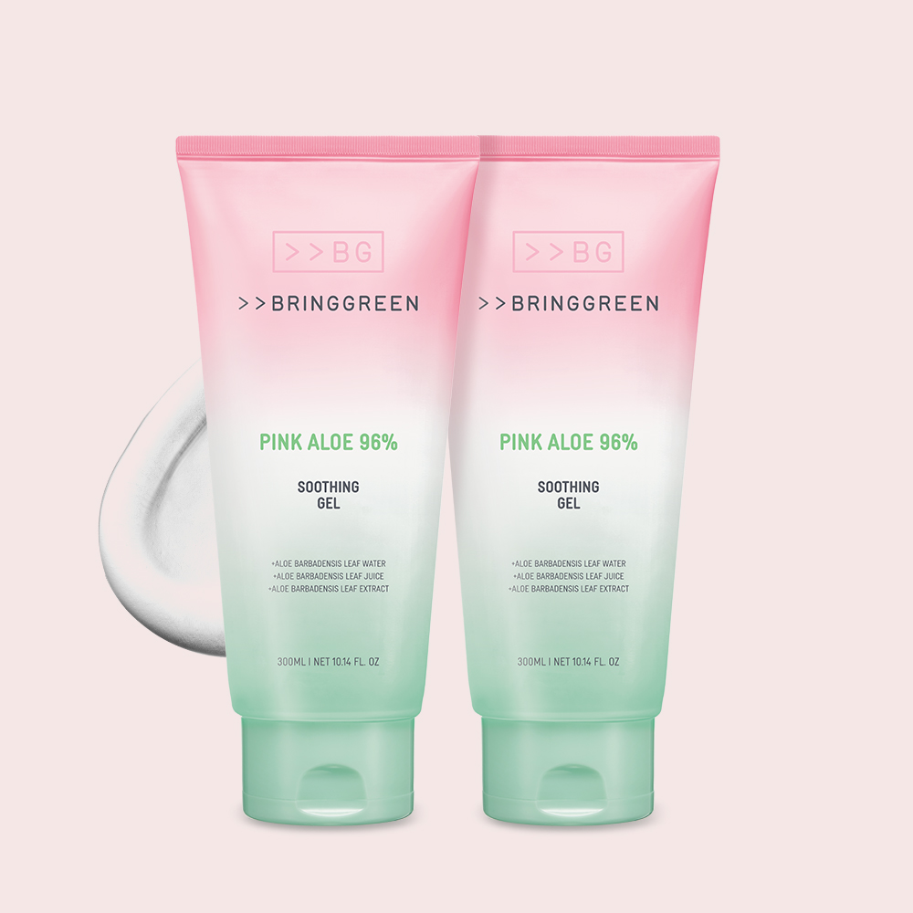 브링그린 핑크 알로에 96% 수딩젤 300ml+300ml - 메인 이미지