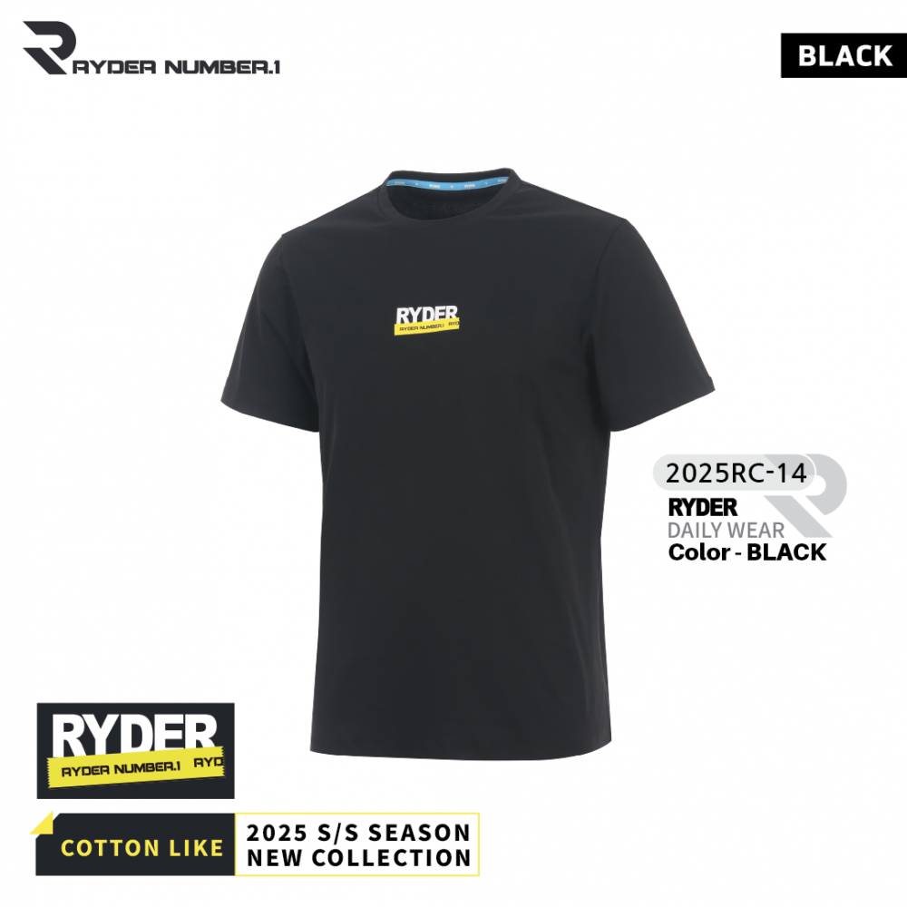 라이더 RYDER 2025RC-14 코튼라이크 남녀공용 반팔티셔츠 배드민턴 복 탁구 스쿼시 스포츠의류 - 상세 이미지 2