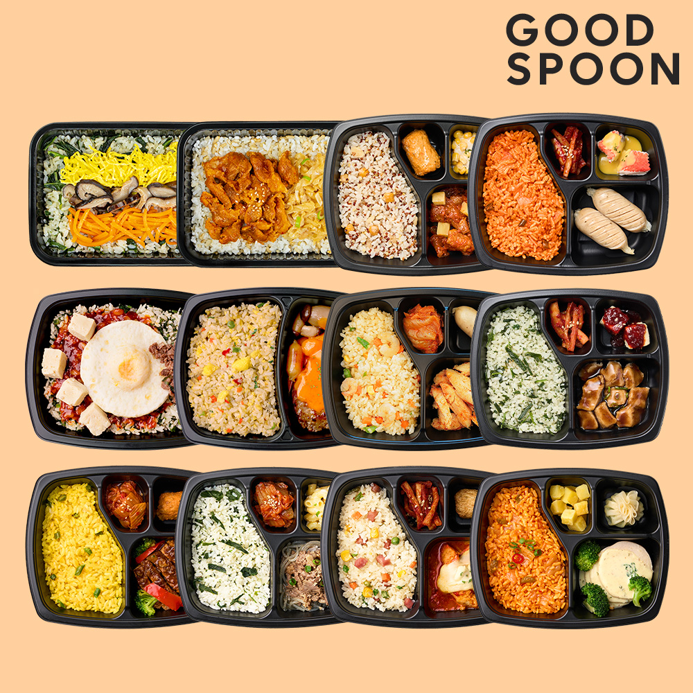 굿스푼 저당 맛있는 다이어트식단 12종 12팩 양많은 도시락 직장인 현미밥 닭가슴살 배달