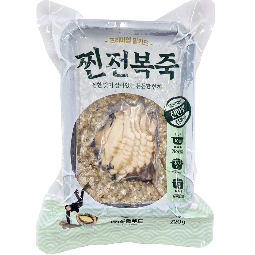든든한 완도산 전복으로 만든 전복죽 밀키트 - 상품 이미지