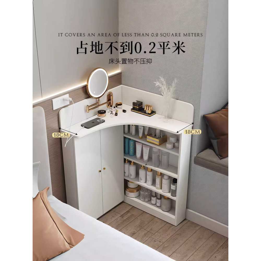 ㄱ자 화장대 모서리 배치형 코너 수납 인테리어 심플 화장대 - 상세 이미지 2