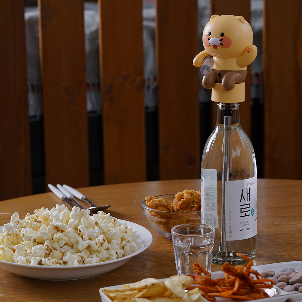 카카오프렌즈 춘식이 에어레이팅 디스펜서 소주 혼술 메이트 굿즈 자동 술 따르는 기계 - 상세 이미지 5