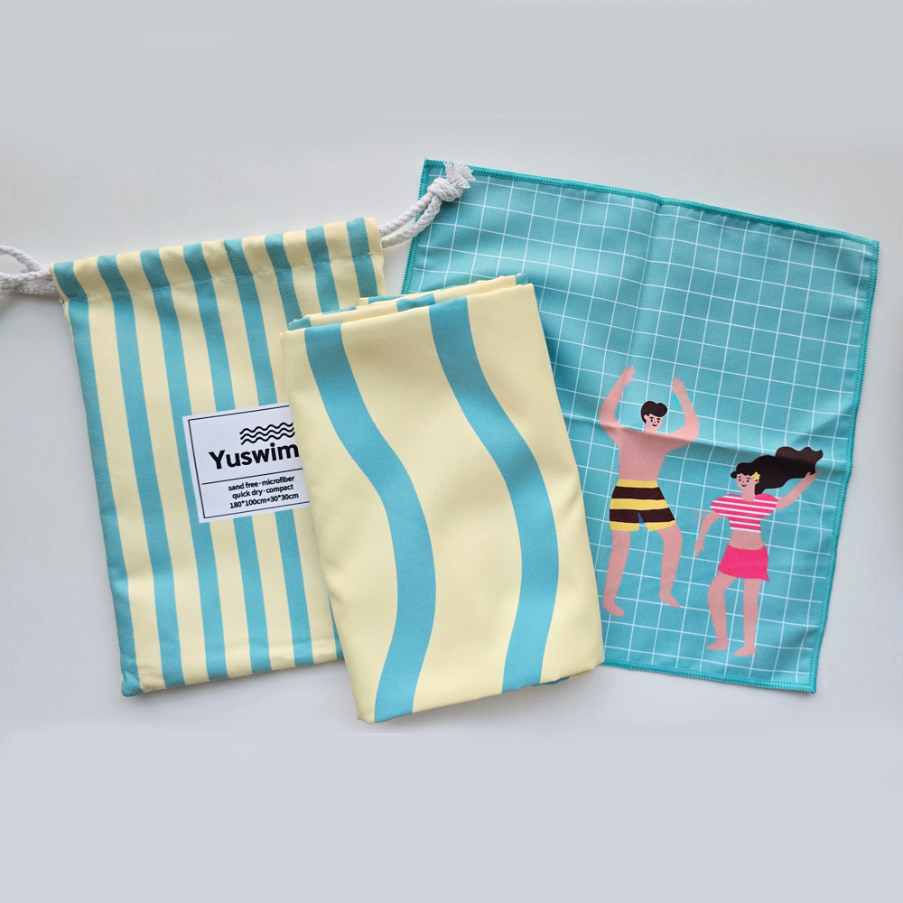 유스윔 여행 물놀이 비치타올 특대형 단가라 극세사 미니 감성 비치타올