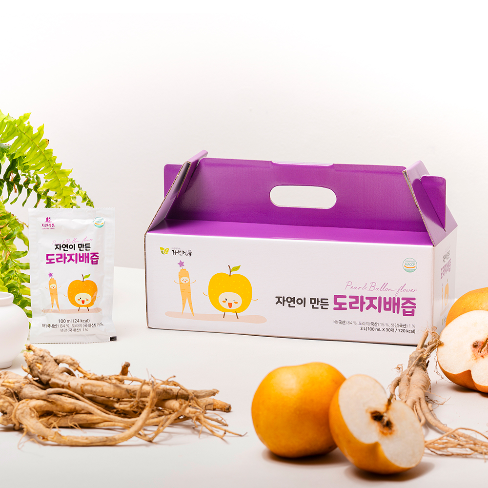 자연이 만든 도라지배즙 파우치 100ml x 30팩(국산 도라지 15%) - 상세 이미지 2