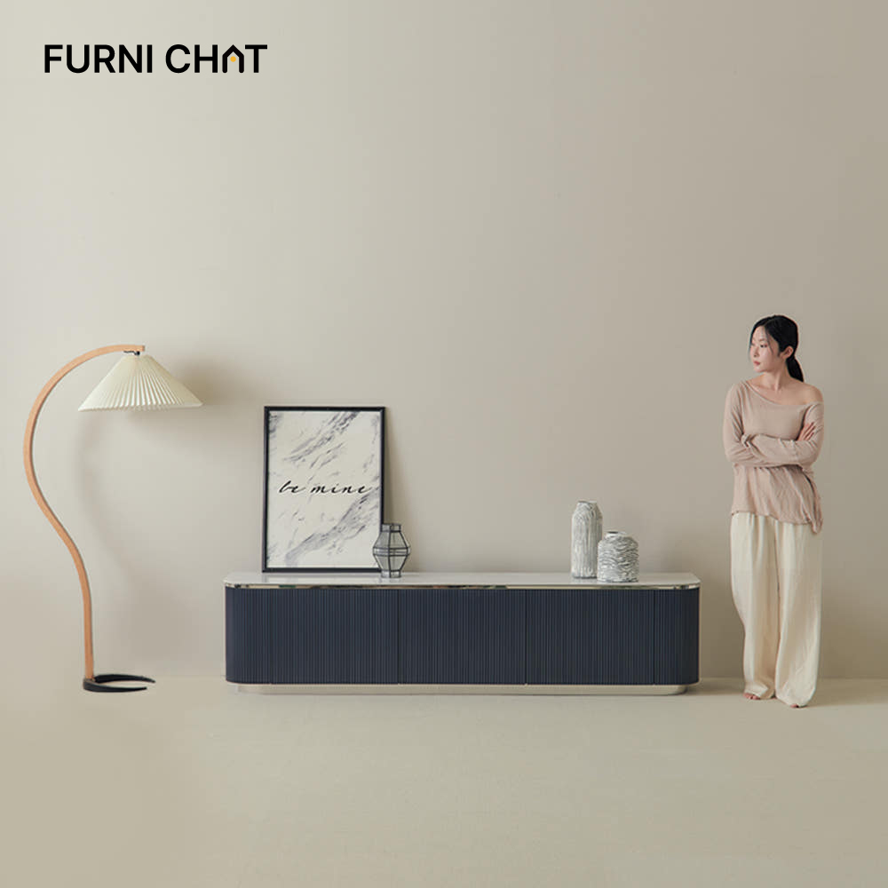 퍼니챗 템바보드 세라믹 티비다이 거실장 tv장 수납장 2000 거실수납장 2000x405x475, 네이비(다리x)