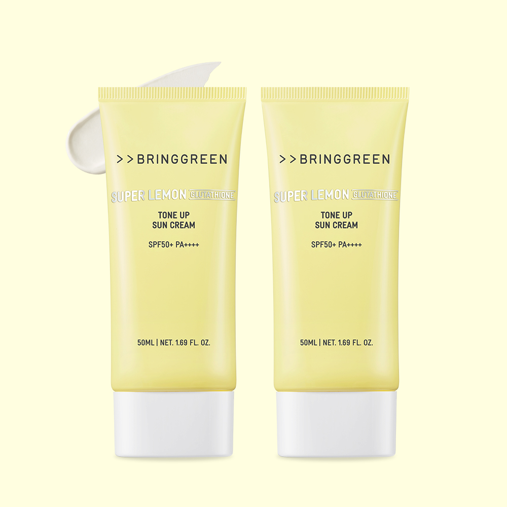 브링그린 슈퍼레몬 글루타치온 톤업 선크림 50ml+50ml SPF 50+ / PA++++ 제품 이미지