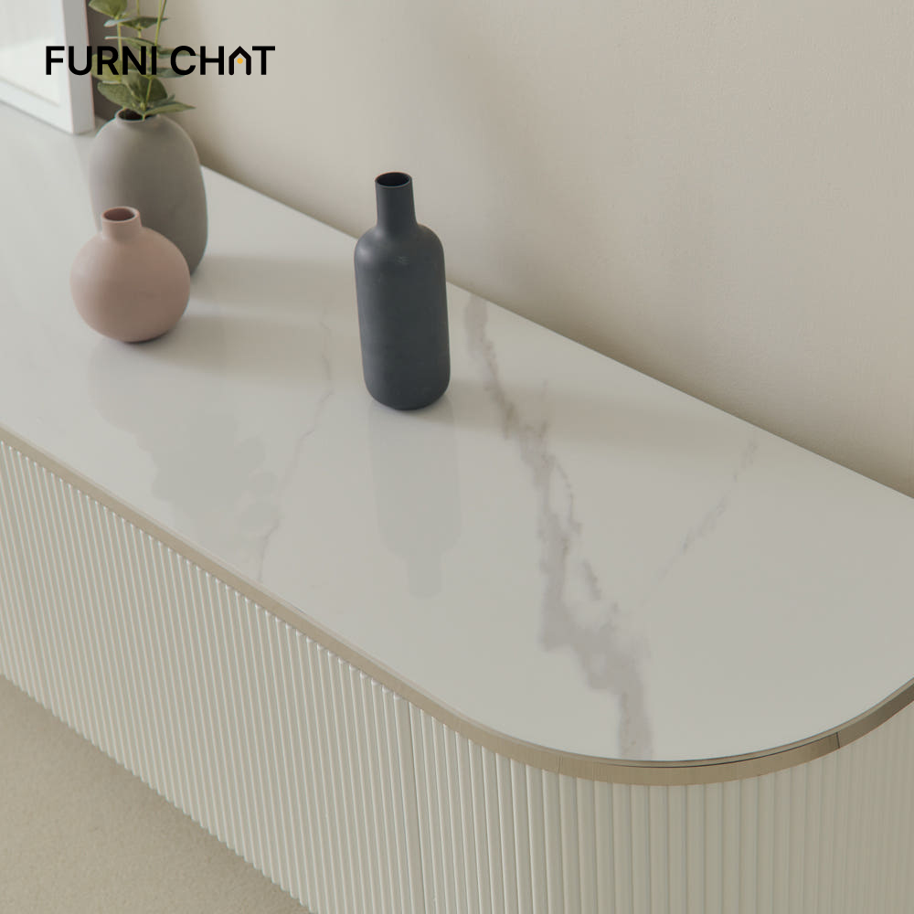 퍼니챗 템바보드 세라믹 티비다이 거실장 tv장 수납장 2000 거실수납장 2000x403x500, 화이트(다리o)