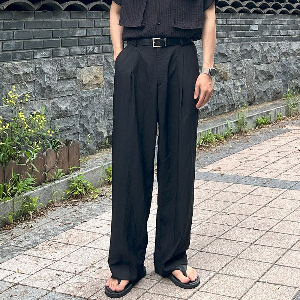 남자 여름바지 밴딩 쿨 아이스 린넨 팬츠 남자여름슬랙스 - 상세 이미지 2