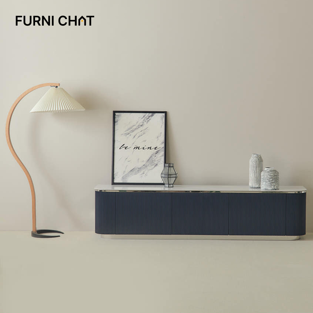 퍼니챗 템바보드 세라믹 티비다이 거실장 tv장 수납장 2000 거실수납장 2000x403x500, 화이트(다리o)