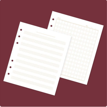 A6 와이드 6공 다이어리 속지 방안지 모눈 속지