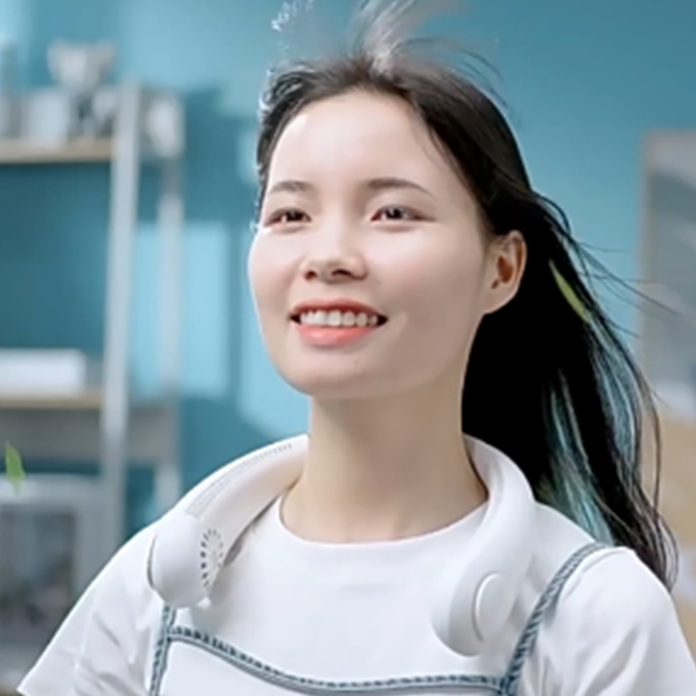2025년형 휴대용선풍기 넥 목 미니 쿨러 선풍기 화이트 3000mah