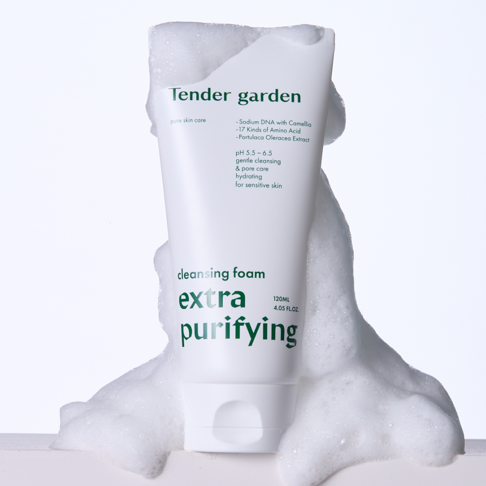 텐더가든 엑스트라 퓨리파잉 클렌징폼 120ml PDRN 물톡스 수분클렌저 약산성 저자극 - 상세 이미지 3