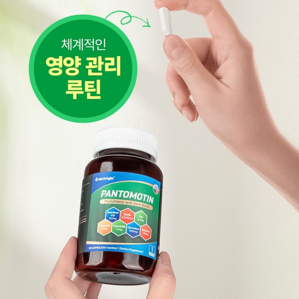 엔젯오리진 판토모틴 머리 콜라겐 고함량 판토텐산 캐리넷 케라넷 약4개월 120캡슐, 1개 이미지 6