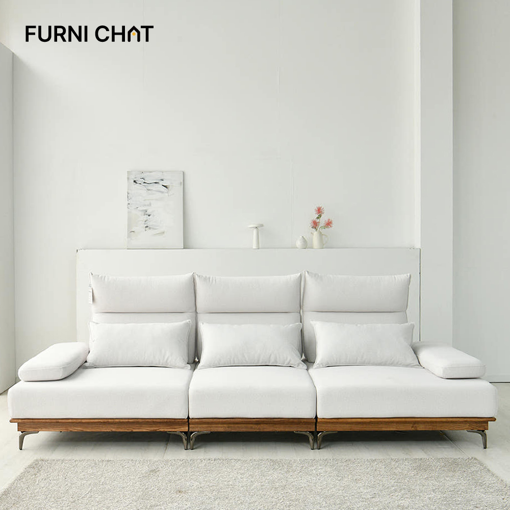 퍼니챗 헤라 4인용 아쿠아텍스 이지클린 기능성 코모도 패브릭 원목 스윙 소파