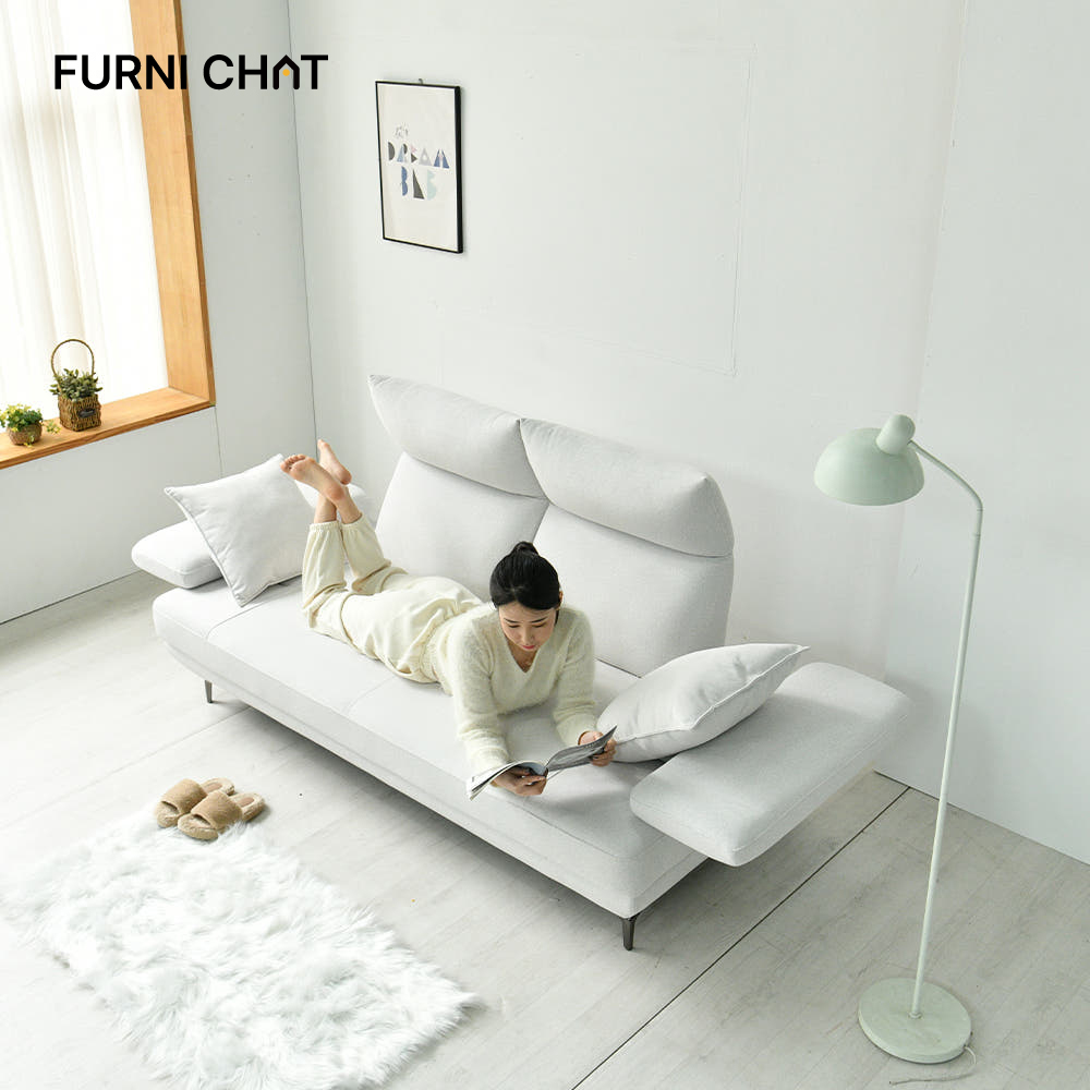 퍼니챗 바인 코모도 원단 아쿠아텍스 3인용 패브릭 스윙소파