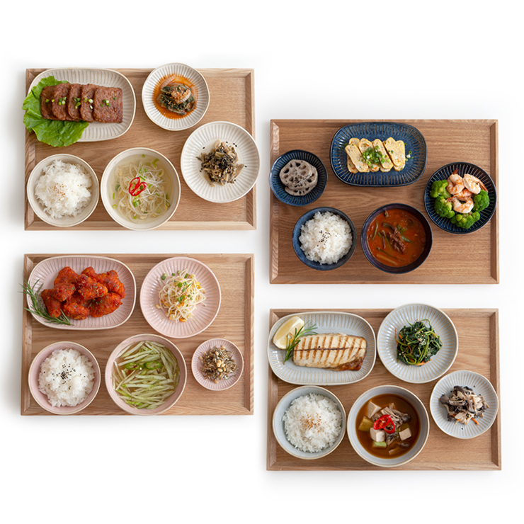 니코트 우드 네츄럴 직사각 트레이 L - 메인 이미지