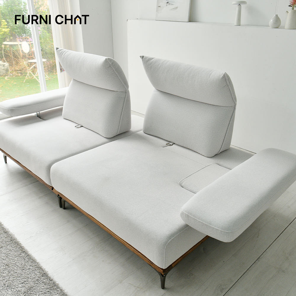 퍼니챗 헤라 3인용 아쿠아텍스 이지클린 기능성 코모도 패브릭 원목 스윙 소파