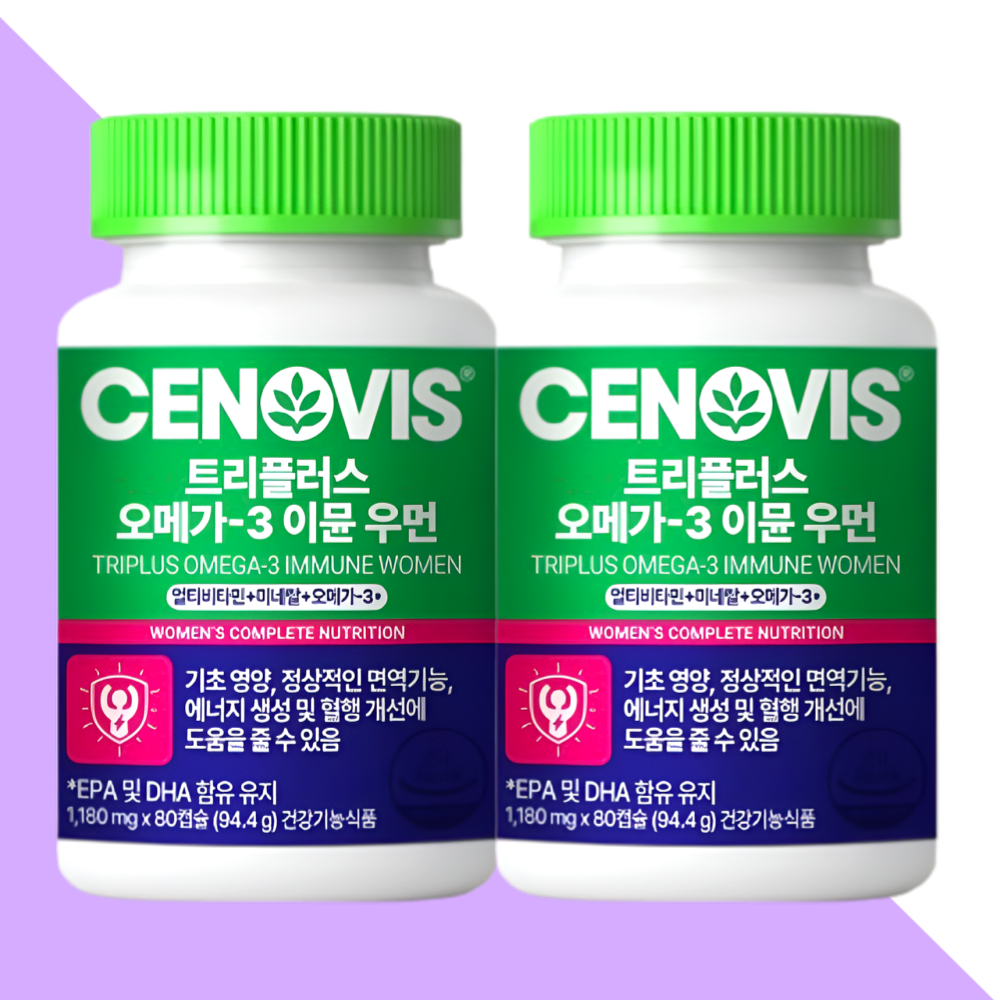 세노비스 트리플러스 오메가3 이뮨 우먼 80캡슐X2박스