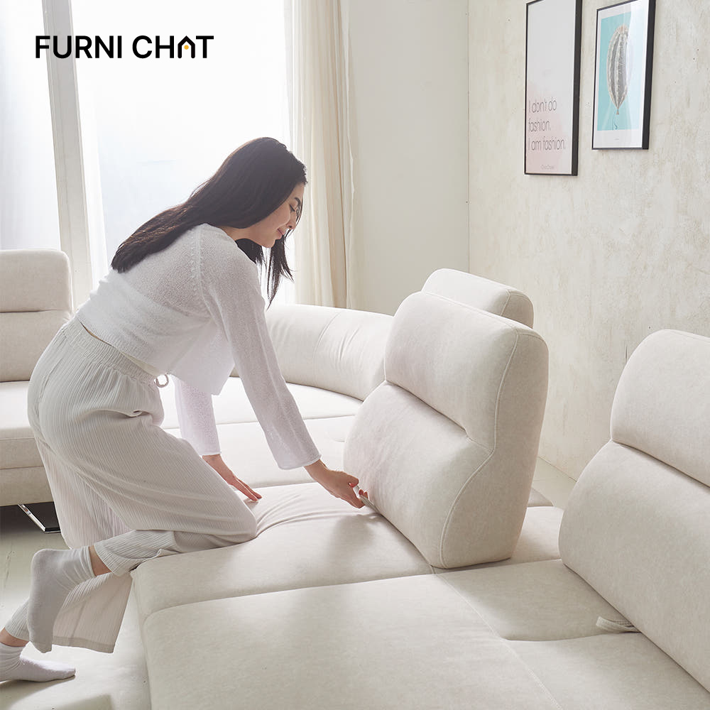 퍼니챗 샤르니 5인용 코너형 아쿠아텍스 이지클린 기능성 조야 패브릭 스윙 소파