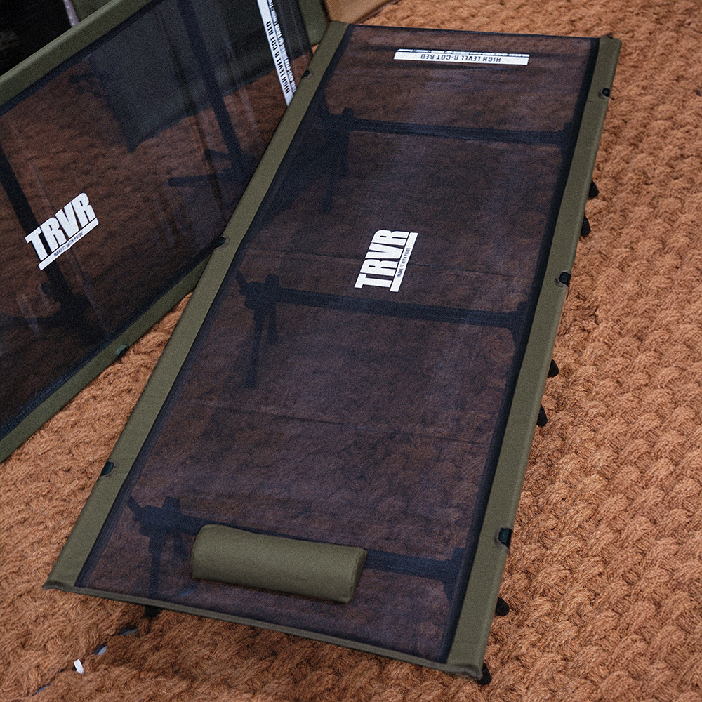 트루버 캠핑 야전침대 COT 와이드 코트 매트 프레임 세트 매쉬 스킨 (카키)