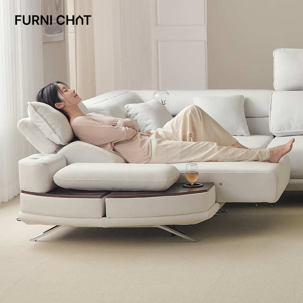 퍼니챗 제우스 모션 전동 슬라이드 리클무빙 코모도 4인용 리클라이너 소파