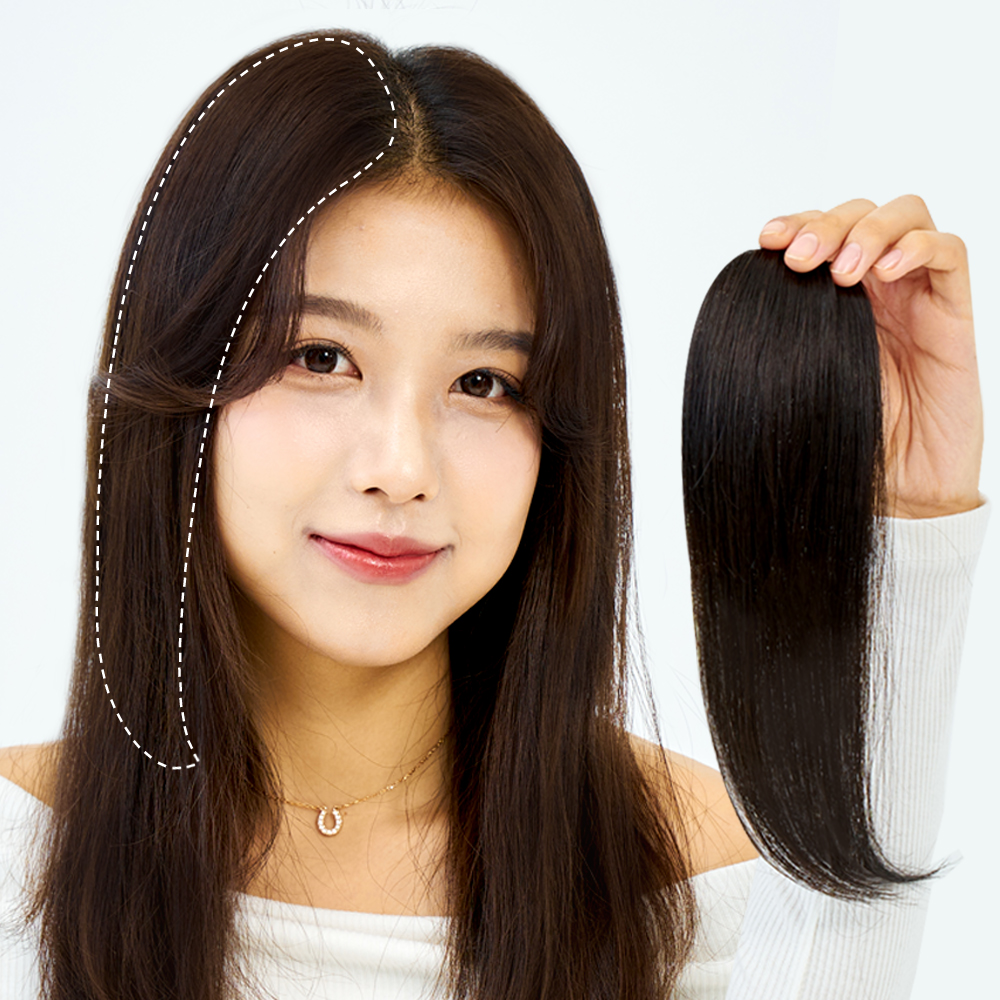 인모헤어피스 붙임머리 옆머리볼륨 헤어뽕 가발 [아미모 CM-P 3010] 제품 이미지