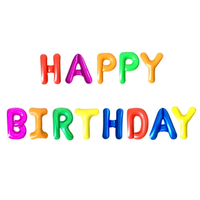 컬러풀포일 믹스컬러생일파티풍선 해피버스데이 다양한색은박풍선 - 상품 이미지