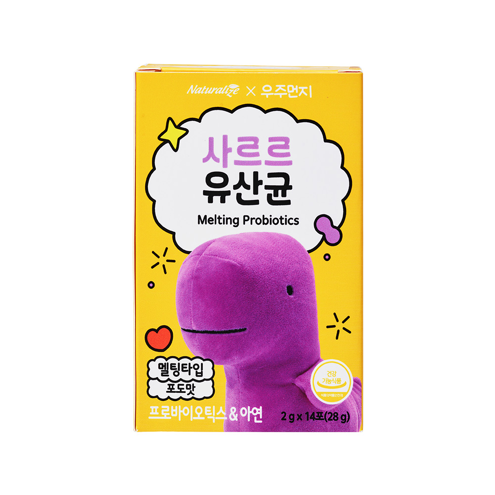 네추럴라이즈X우주먼지 사르르 유산균 프로바이오틱스 아연 포도맛 14포, 2개 - 상세 이미지 2