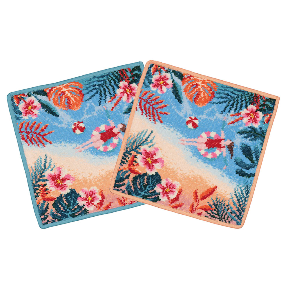 훼이라 플라야트로피컬 살구 페이스타월 25x25cm 독일직수입 부드럽고 먼지없는 프리미엄 손수건 - 상세 이미지 2