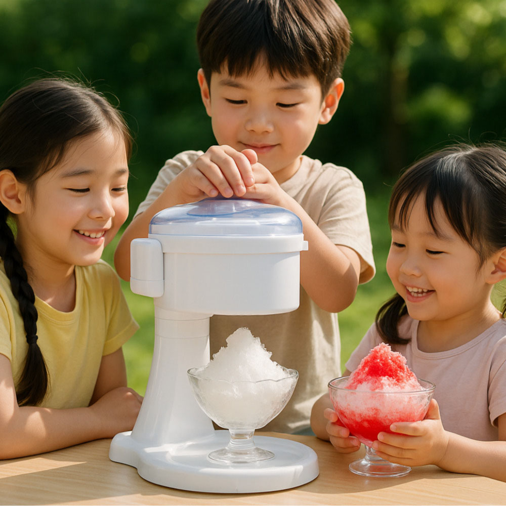 자동 눈꽃빙수기 가정용 얼음 가는 팥빙수 기계 분쇄기 빙삭기